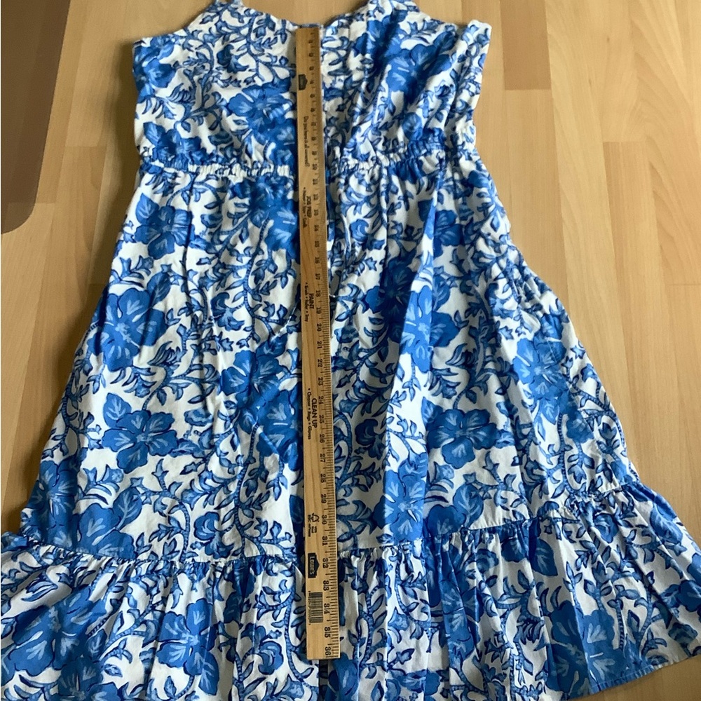 Vineyard Vines Blue and White Floral Midi Dress - Picture 7 of 7